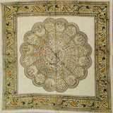 Vegetable Dye Hand Block Print Floral Cotton Tablecloth Collection, Green