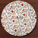 Vineyard Harmony Floral Cotton Tablecloth Collection, Green White Red Linen