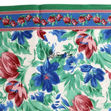 Fleur De Lush Floral Cotton Table Runner Green Blue, Table Linen