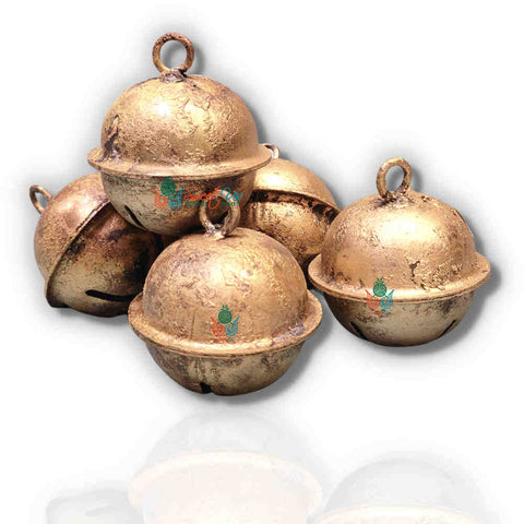 6pcs Vintage Rustic Jingle Bells, Sleigh Bells for Home, Christmas Decor