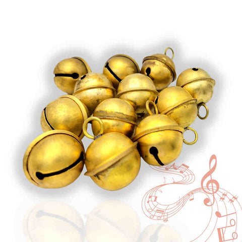 12pcs Light weight Brass Jingle Bells, Sleigh Bells for Home, Christmas Décor