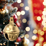 12pcs Polished Brass Jingle Bells, Sleigh Bells for Home, Christmas Decor