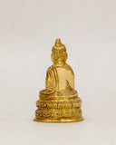 Polished Brass Seated Buddha Shakyamuni Statue 2" High Amitabha Budhism Figure