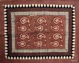 Dabu Block Print Paisley Handmade Reversible Cotton Duvet Cover Queen King