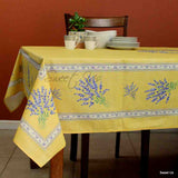 Wipeable Tablecloth Rectangle French Provencal Acrylic Coated Cotton Lavender