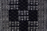 Handmade Cotton Hand Block Print Dabu Geometric Reversible Duvet Cover Queen Full Pillow Sham Black Blue - Sweet Us