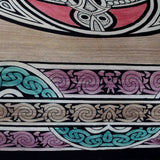 Celtic Tapestry, Celtic Bedspread Queen, Thin Cotton Throw Beach Blanket Tan Queen - Sweet Us