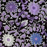 Cotton Sunflower Floral Tablecloth Rectangle 70x104 Black Purple Blue