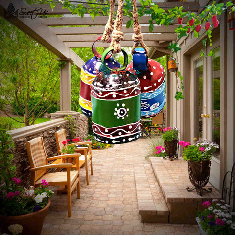 Bright Colorful Hand Painted Bells for Meditation Craftwork Christmas Décor