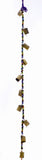 Chime of Ten Tin Bells with Metal Striker on 38" Long Cord with Colorful Beads - Sweet Us