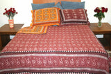 Dabu Block Print Paisley Handmade Reversible 100% Cotton Duvet Cover Queen King - Sweet Us