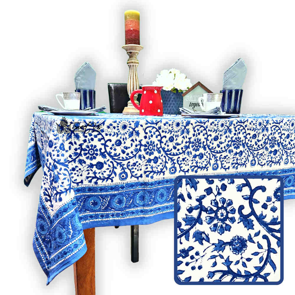Block Print Cotton Tablecloth