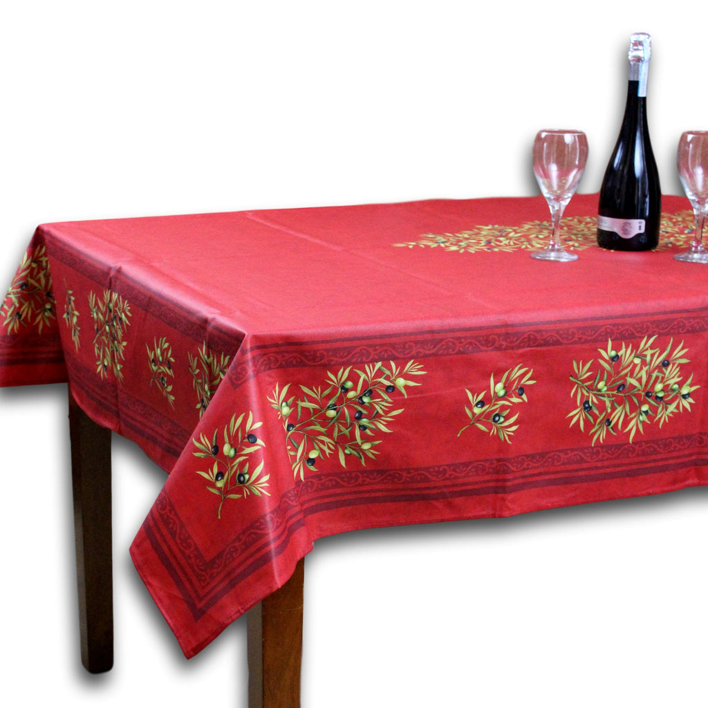 Wipeable Tablecloth 60x98 Spillproof French Acrylic Coated Clos De Oliviers - Sweet Us