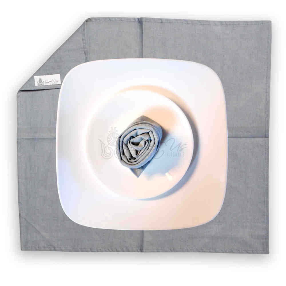 Soft & Elegant Gray Dinner Napkin, Absorbent Cloth for Formal/Casual Dining 1pc