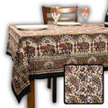 Paisley Safari Block Print Cotton Floral Tablecloth Rectangle, Gilded Garden - Sweet Us