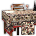 Paisley Safari Block Print Cotton Floral Tablecloth Rectangle, Golden Blaze - Sweet Us