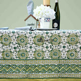 Springtime Splendor Cotton Floral Tablecloth Rectangle, Citrus Charm