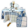 Jacquard Berry Vine Cotton Floral Tablecloth Collection, Oceanic Haze - Sweet Us