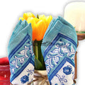 Cotton Springtime Splendor Tablecloth Collection, Ice Blue - Sweet Us