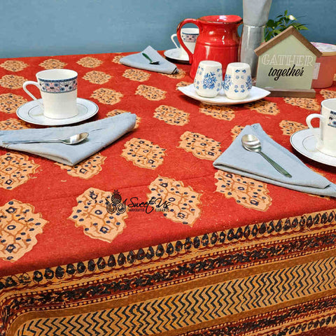 Unique Table Linens, Block Print Tablecloths, Cotton Napkins