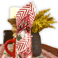 Floral Vine Block Print Tablecloth Rectangle Cotton, White Red, Table Linen - Sweet Us