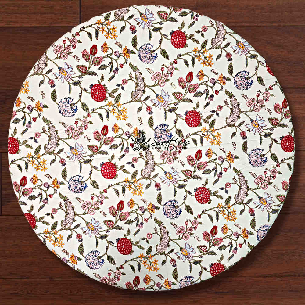 Vineyard Harmony Floral Cotton Tablecloth Collection, Green White Red Linen