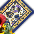 Safari Soiree Avian Floral Cotton Set of Four Placemats, Violet Gold - Sweet Us