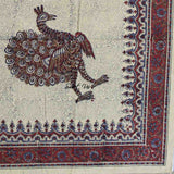Peacock Paradise Paisley Organic Hand Block Print Cotton Tablecloth Collection
