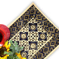 Block Print Cotton Sustainable Geometric Tablecloth Collection, Green - Sweet Us