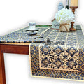 Block Print Cotton Sustainable Geometric Tablecloth Collection, Green - Sweet Us