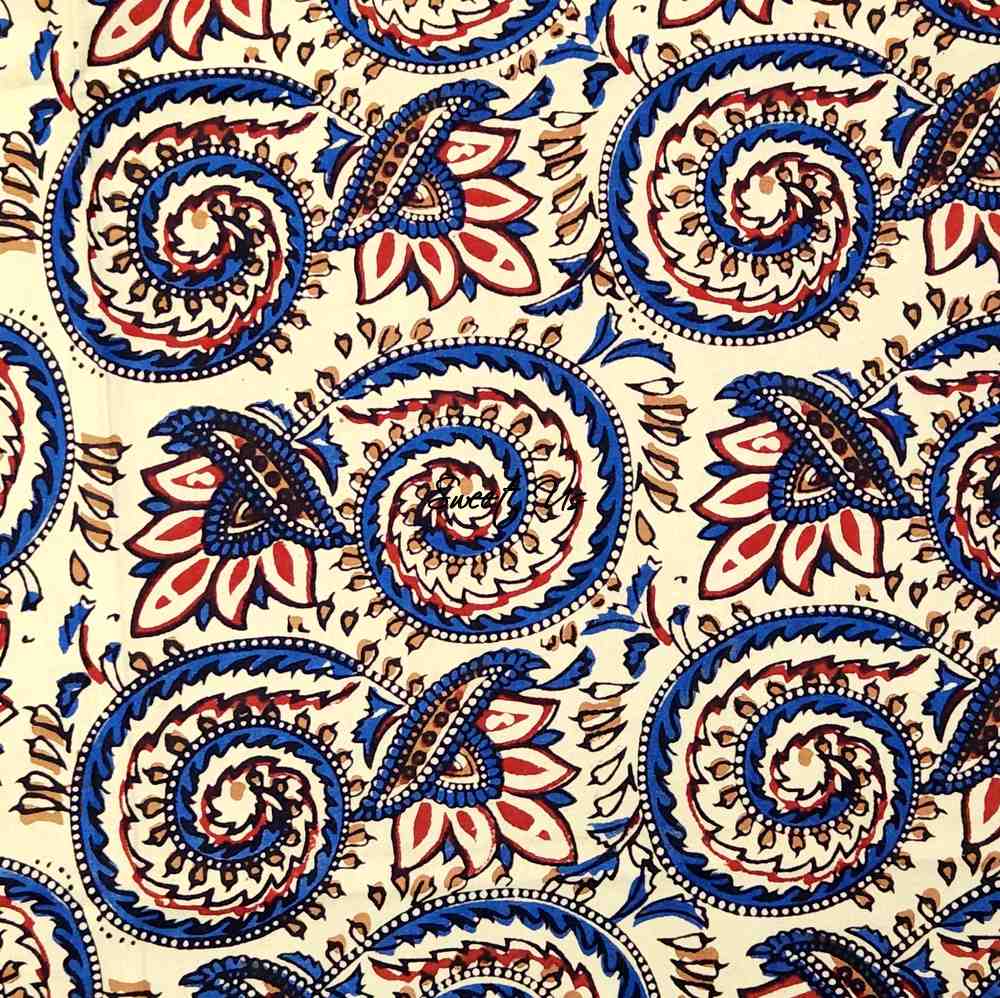 Cotton Floral Swirl Block Print Tablecloth Collection, Beige Gold