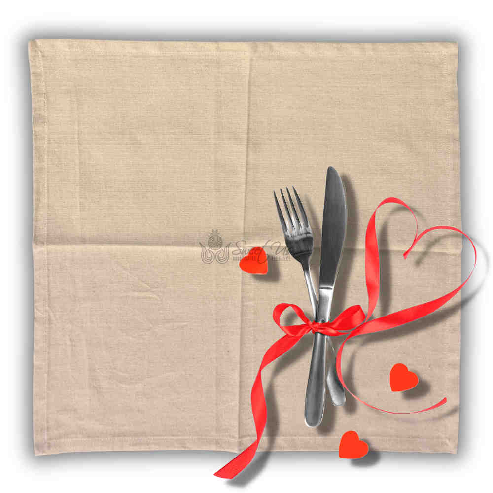 Minimalist Luxe Set of Four Everyday Plain Cotton Dinner Napkins, Porcelain Blush