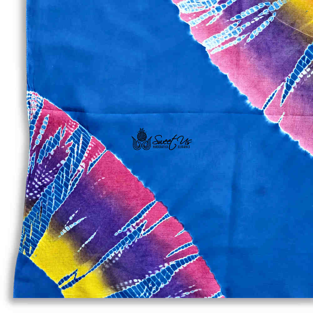 Swirlscape Sheer Soft Cotton Tie Dye Scarf for Women, Skyline