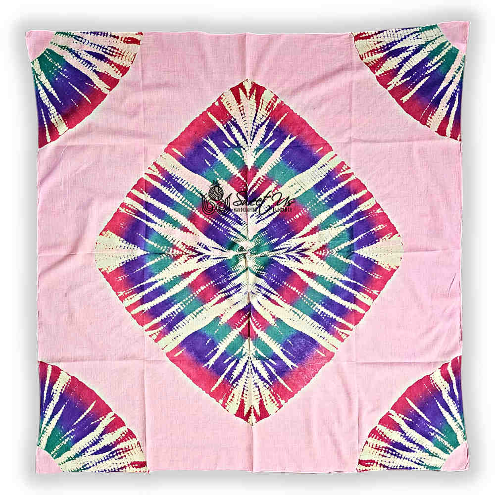 Swirlscape Sheer Soft Cotton Tie Dye Scarf for Women, Candyfloss