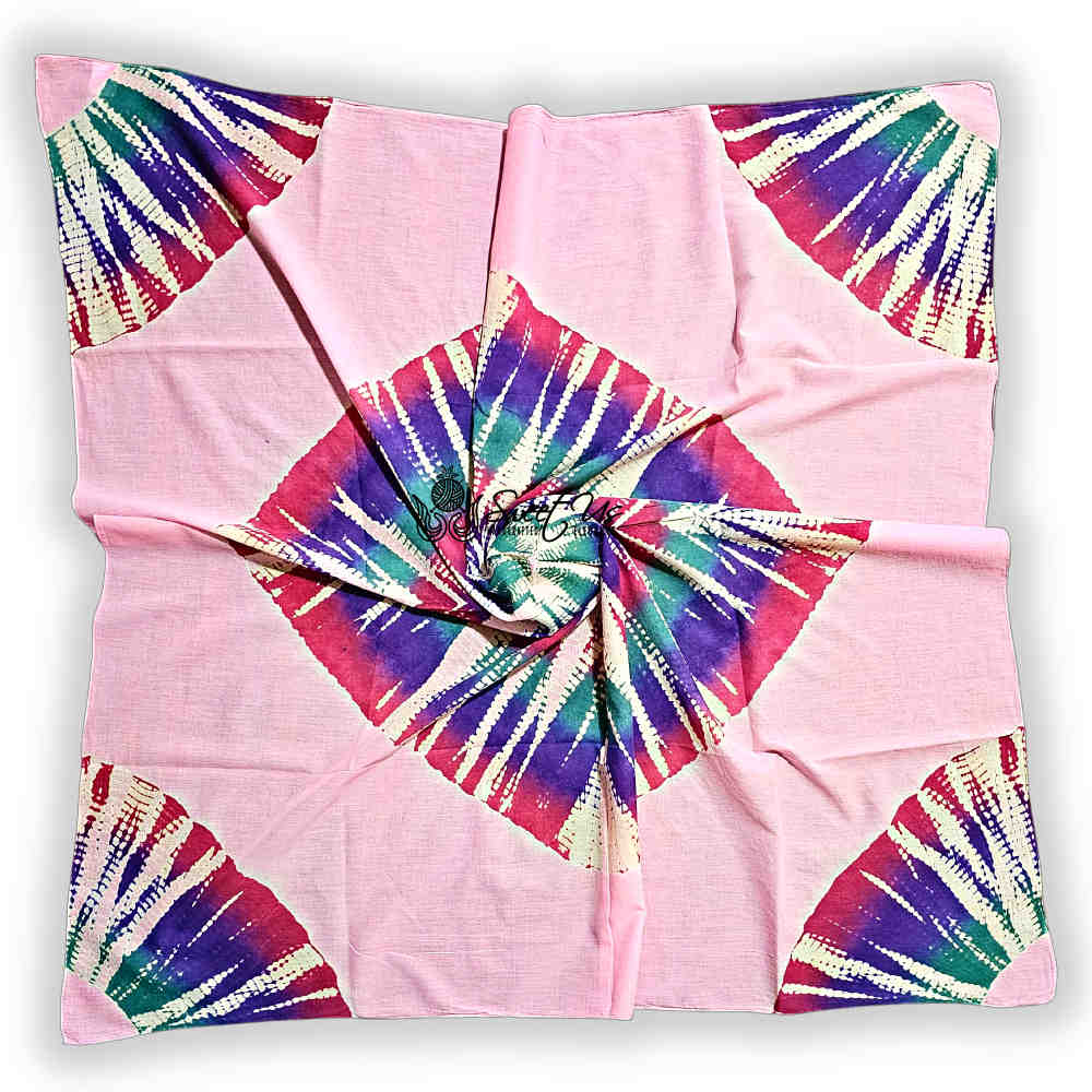 Swirlscape Sheer Soft Cotton Tie Dye Scarf for Women, Candyfloss