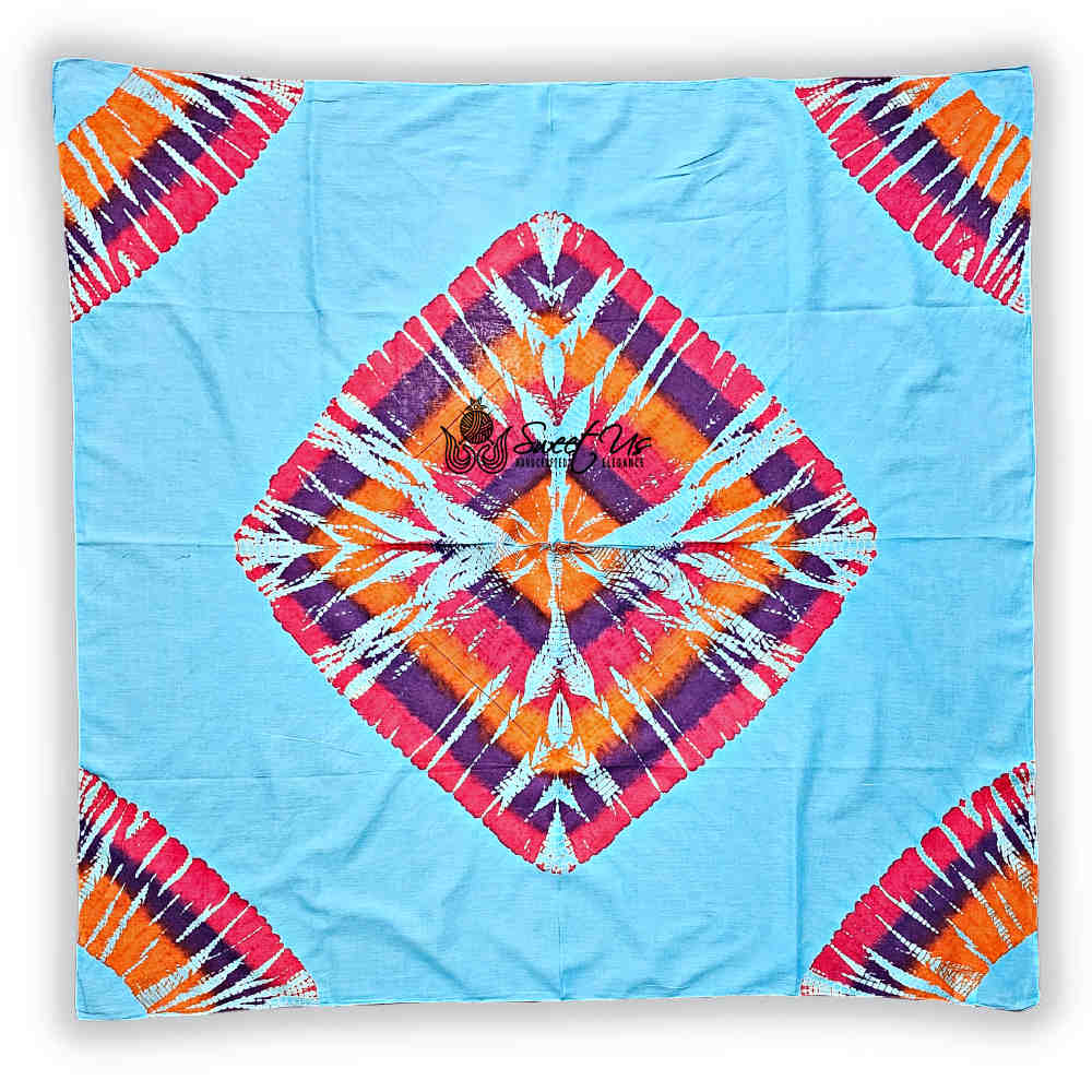 Swirlscape Sheer Soft Cotton Tie Dye Scarf for Women, Island Paradise