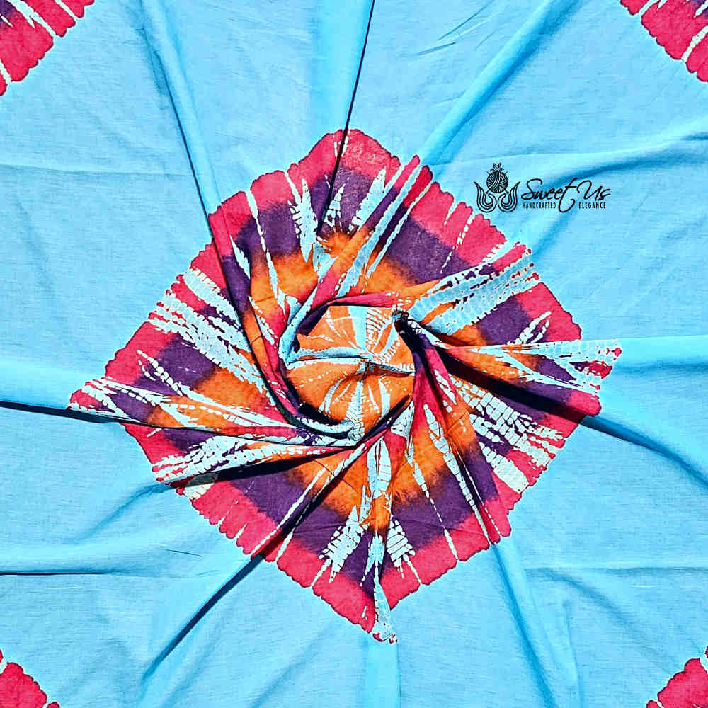 Swirlscape Sheer Soft Cotton Tie Dye Scarf for Women, Island Paradise