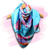 Swirlscape Sheer Soft Cotton Tie Dye Scarf for Women, Island Paradise