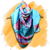 Swirlscape Sheer Soft Cotton Tie Dye Scarf for Women, Island Paradise