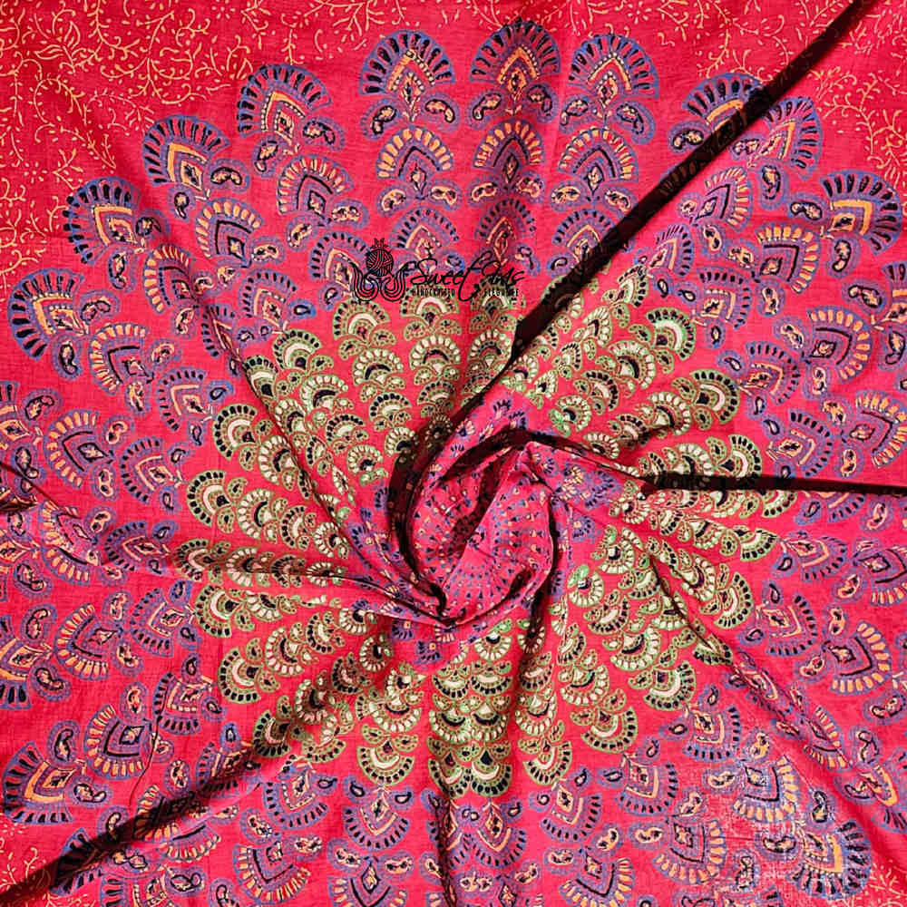 Cannes Vibrance Floral Sheer Soft Cotton Scarf for Women, Athena Blush