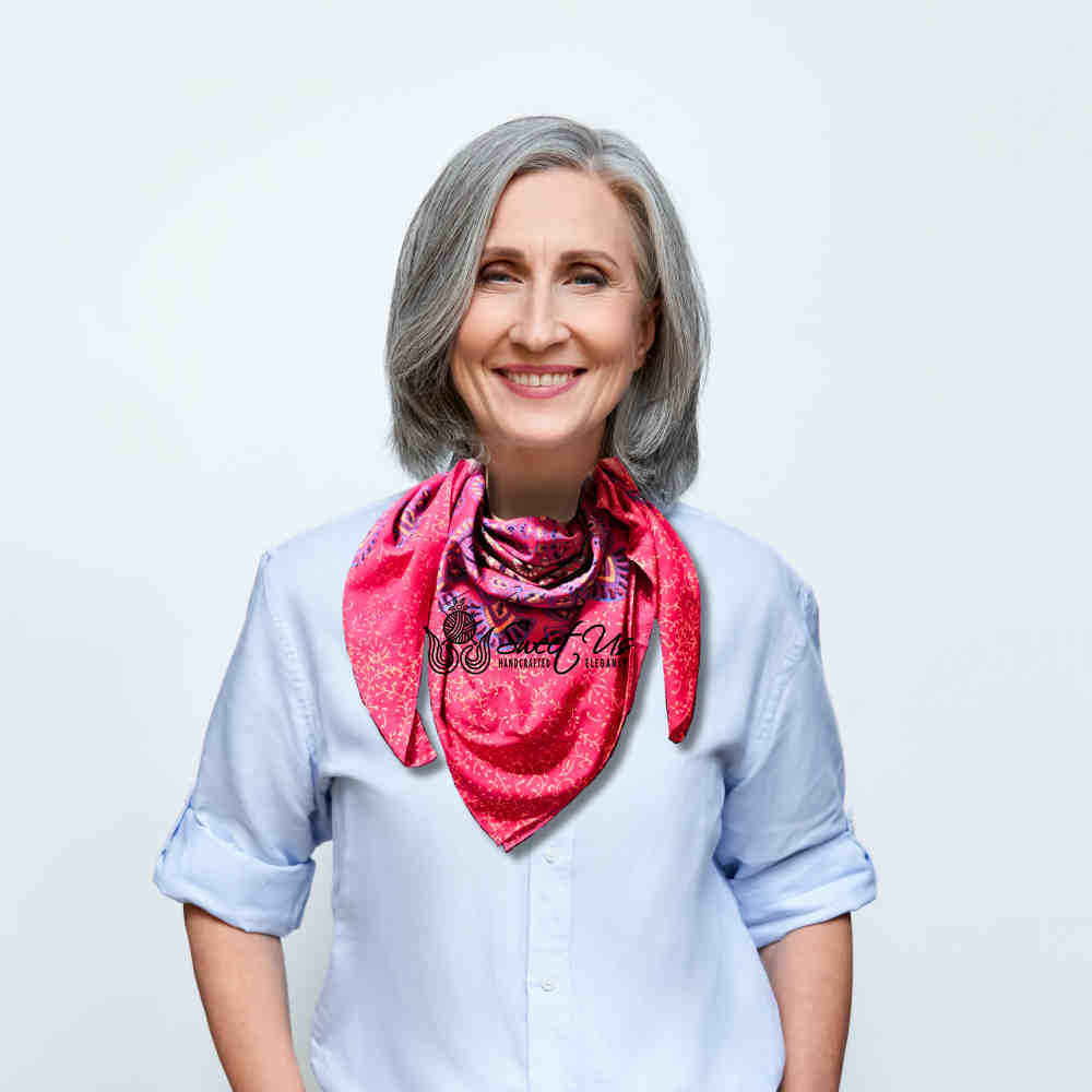 Cannes Vibrance Floral Sheer Soft Cotton Scarf for Women, Athena Blush