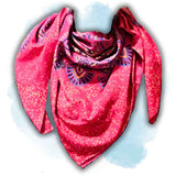 Cannes Vibrance Floral Sheer Soft Cotton Scarf for Women, Athena Blush