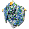 Fiorella Lightweight Floral Cotton Scarf — Emerald Sea - Sweet Us