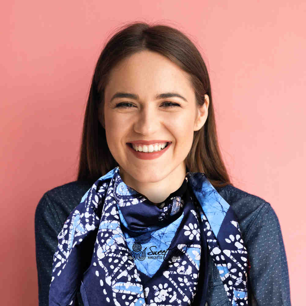 Paisley Oasis Cotton Batik Print Summer Floral Scarf for Women, Sapphire Night