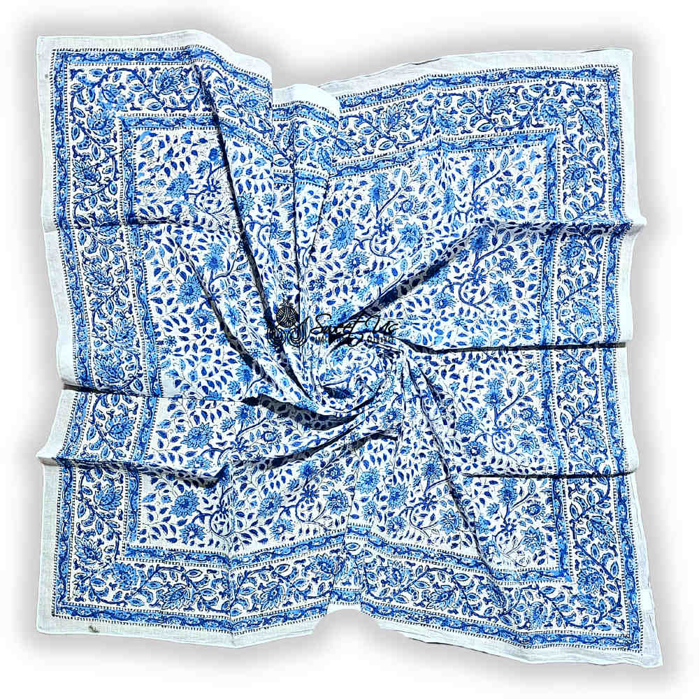 Vervaine Lightweight Floral Cotton Scarf — Blueveil - Sweet Us