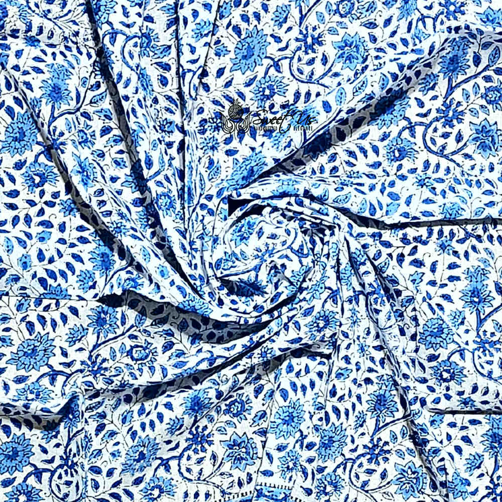 Vervaine Lightweight Floral Cotton Scarf — Blueveil - Sweet Us