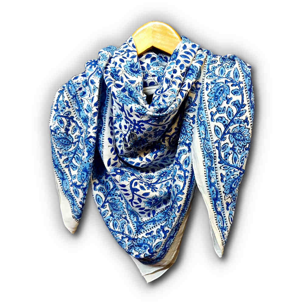 Vervaine Lightweight Floral Cotton Scarf — Blueveil - Sweet Us