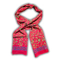 Riviera Petals Lightweight Floral Cotton Long Scarf — Elysian Rouge