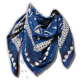 Paisley Splendor Cotton Floral Scarf for Women, Midnight Blue - Sweet Us