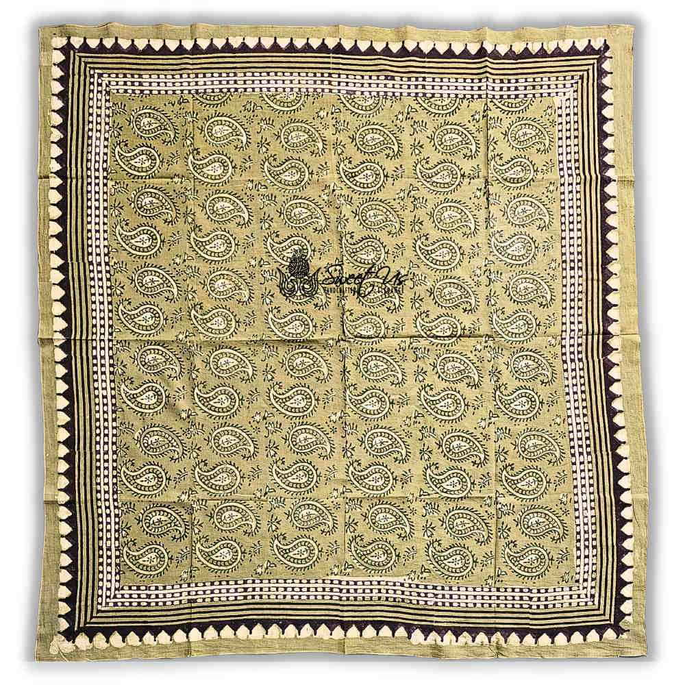 Paisley Splendor Cotton Floral Scarf for Women, Jade Jewel